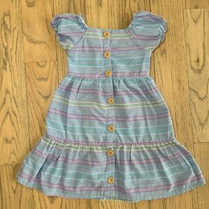 Penelope Mack Girls Blue Dress With Colorful Sparkle Lines Size 4T